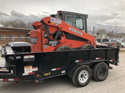 what size dump trailer to haul skid steer|bumper pull skid steer trailer.